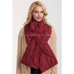 Do Everything in Love Puffy Padding Quilted Scarf